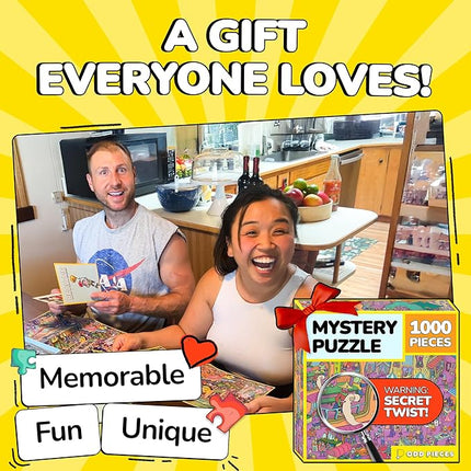 Odd Pieces Jigsaw Puzzles 1000 Pieces - Magic Mystery Story Secret Ending Puzzle - Perfect Game Night for Adults & Kids - Fantasy Sci-Fi City Theme (Shutterbug)