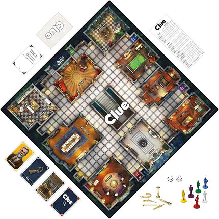 Clue Board Game for Ages 8 and Up, Reimagined Clue Game for 2-6 Players, Mystery, Detective, Family Games for Kids and Adults