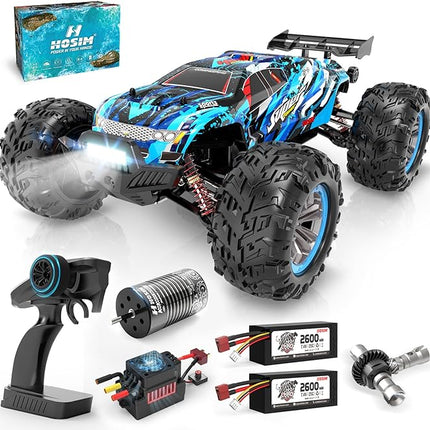 Hosim Brushless RC Cars, 1:10 68+ KMH High Speed Remote Control Car for Adults Boys, 4X4 All Terrains Waterproof Off Road Hobby Grade Large Fast Racing Buggy Toy Gift Monster Trucks