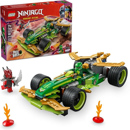 LEGO NINJAGO Lloyd's Pull-Back Race Car Toy - Building Toy for Pretend Play for Boys and Girls, Ages 7+ - Toy Car for Kids with 2 Minifigures - Gift Idea for Birthdays - 71828