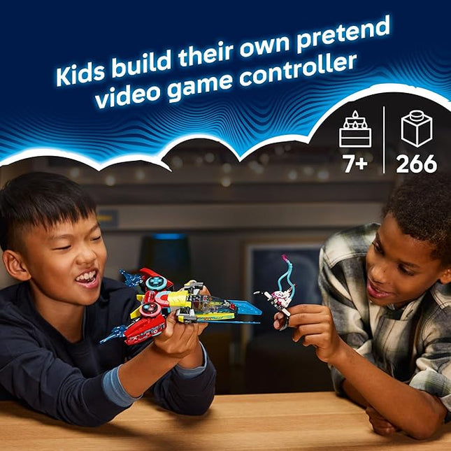 LEGO DREAMZzz Cooper's Gaming Controller Jet Toy - Building Toy Set for Kids, Boys and Girls, Ages 7+ - with 2 Build Options and 1 Minifigure - Gift Idea for Birthdays - 71489