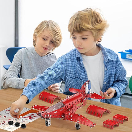 Lucky Doug STEM Building Projects Model Airplane Set - Building Toys for Kids Ages 8-12, Assembly Science Kit for Boys 7 8 9 10 11 Years Old