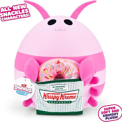 Snackles Series 2 8-inch by ZURU Cuddly Squishy Comfort 8-inch Plush with Licensed Snack Brand Accessory (Shrimp&Krispy Kreme)