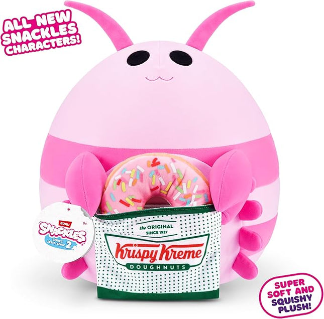 Snackles Series 2 8-inch by ZURU Cuddly Squishy Comfort 8-inch Plush with Licensed Snack Brand Accessory (Shrimp&Krispy Kreme)
