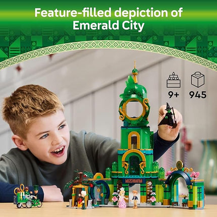 LEGO Wicked Welcome to Emerald City Building Toy - Wicked Toy for Kids, Ages 9+ - Gift for Girls and Boys with Tower Model, Glinda, & Elphaba Minidolls - 75684