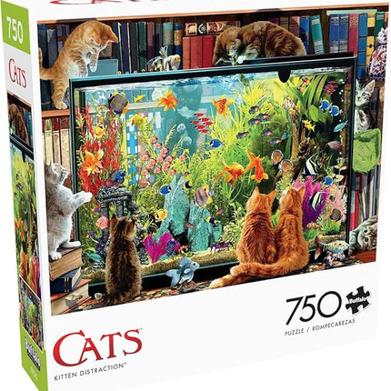 Buffalo Games - Garry Walton - Kitten Distraction - 750 Piece Jigsaw Puzzle for Adults Challenging Puzzle Perfect for Game Nights - Finished Size is 24.00 x 18.00