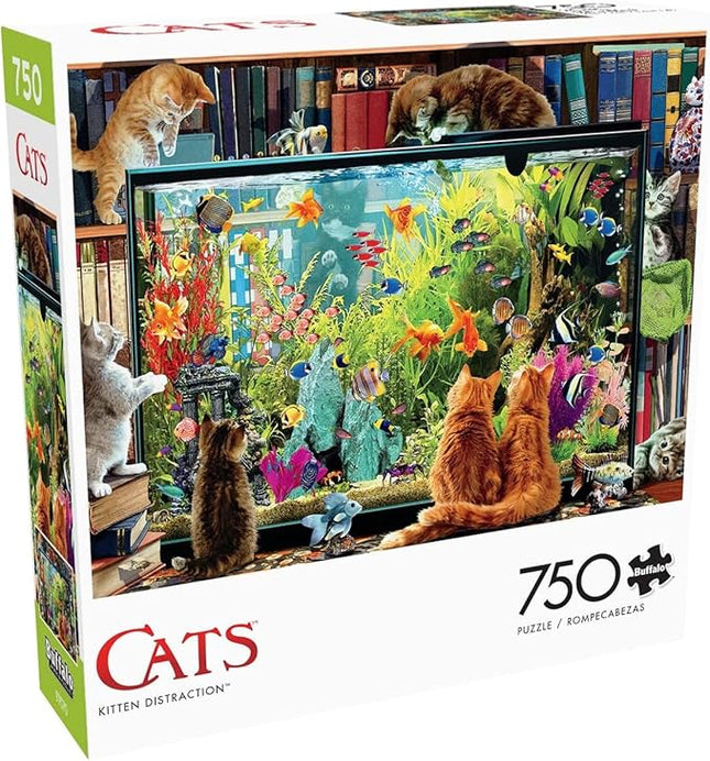 Buffalo Games - Garry Walton - Kitten Distraction - 750 Piece Jigsaw Puzzle for Adults Challenging Puzzle Perfect for Game Nights - Finished Size is 24.00 x 18.00