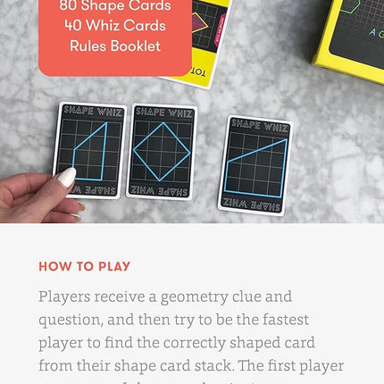 SimplyFun Shape Whiz - A Fun and Educational Math Game Using Geometry and Our Powers of Approximation - for 2 to 4 Players - Ages 10 & Up