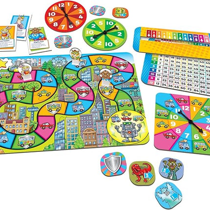 Orchard Toys Moose Games Times Tables Heroes. an exciting Multiplication Game, Superhero Play. for Ages 6-9 and for 2-4 Players