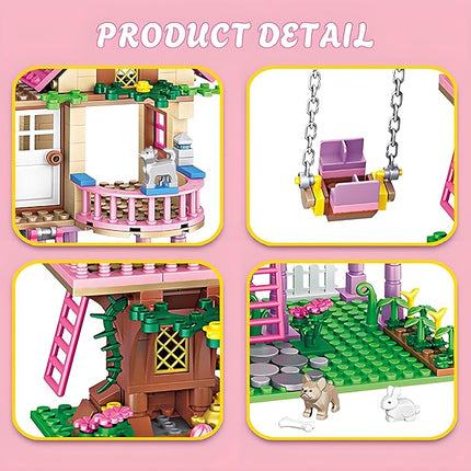 Dream Tree House Friends Building Set Friends Construction Educational Toy 504 Pieces Gifts for Girls Teens Kids Adults Ages 6+