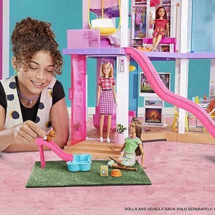 Barbie DreamHouse Dollhouse with 75+ Accessories and Wheelchair Accessible Elevator, 10 Play Areas, 3 Custom Light Settings & Music (Amazon Exclusive)