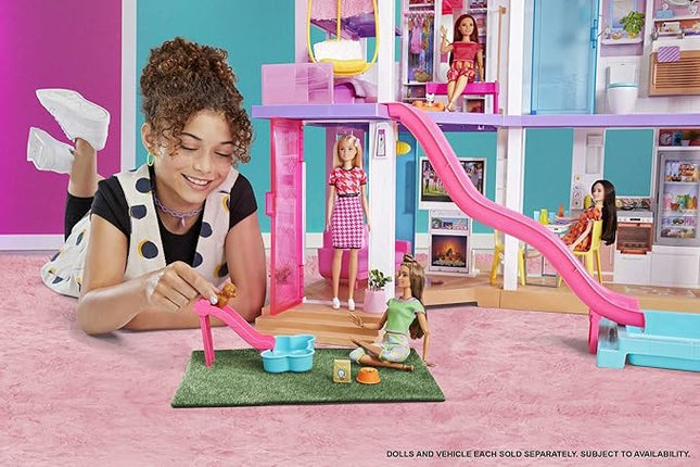 Barbie DreamHouse Dollhouse with 75+ Accessories and Wheelchair Accessible Elevator, 10 Play Areas, 3 Custom Light Settings & Music (Amazon Exclusive)