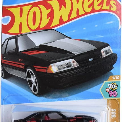Hot Wheels '92 Ford Mustang, HW '70 vs '90 7/10 [Black] 127/250