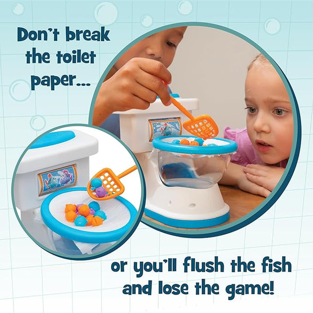 Dont Flush The Fish Board Games for Kids - Board Games for Family Game Night for Kids and Adults, Fun Balancing Game, Preschool, Toddler Toys, Ages 4+