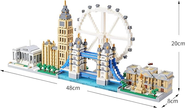 New Architecture London Skyline Building Set - Fun & Satisfying Model Kit with 3430pcs - Gift for Adults & Kids 14+ - Micro Mini Blocks