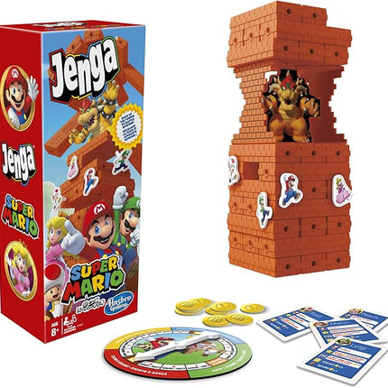 Hasbro Jenga: Super Mario Edition Game | Block Stacking Tower Game | Back to School Gifts for Kids | Classroom Board Games | Ages 8+ (Amazon Exclusive)