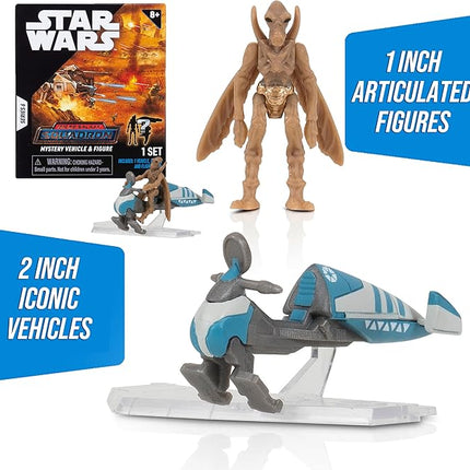 Star Wars Micro Galaxy Squadron Series 6 (6 Pack) Mystery Blind Box - Get Six 2.5" Vehicle or 1" Mini Figure - Officially Licensed - Authentic Collectible Toy - Gift for Boys, Girls, Kids, Teens - 8+