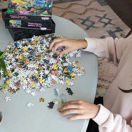 Dragon Daycare Fantasy Wizard Puzzle for Adults and Kids | Difficult 1000 Piece Jigsaw Puzzle Toy | Fun Quarantine Gift | Interactive Brain Teaser Challenge for Game Night | 28 x 20 Inches