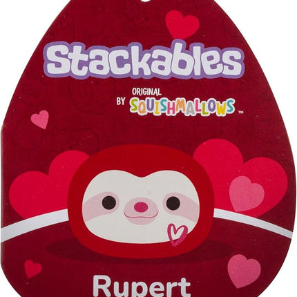 Squishmallows Stackables Original 12-Inch Rupert Red Sloth with Heart Embroidery - Ultrasoft Official Jazwares Plush