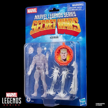Marvel Legends Series Secret Wars Ice Man, X-Men Retro Comics Collectible 6-Inch Action Figure with Shield