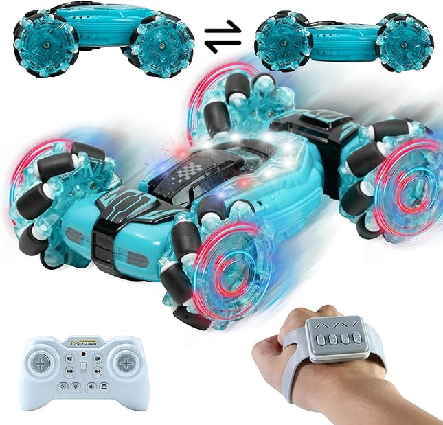 GRANTLEY Remote Control Car, Gesture Sensing RC Stunt Car, 4 WD Off-Road Race Car, 2.4Ghz Hand Controlled Remote Control Drift Cars for 4-6 8-12 Boys Girls Kids