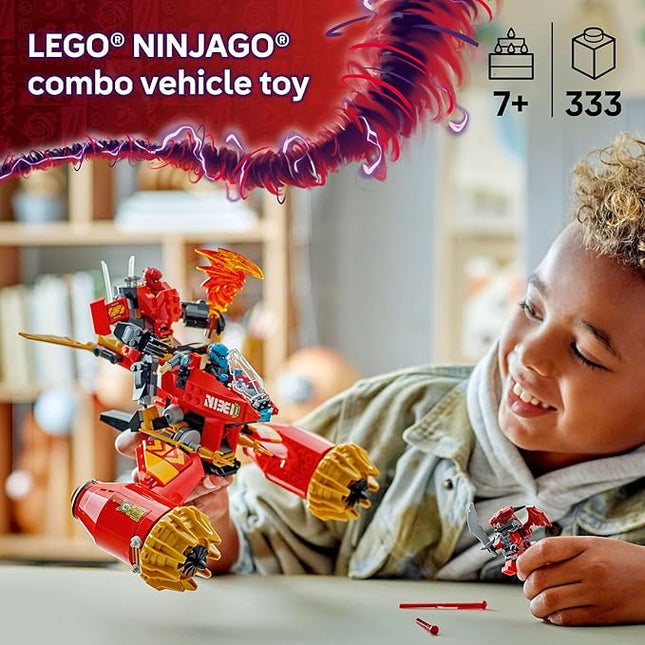 LEGO NINJAGO Kai's Mech Storm Rider Action Figure - Pretend Play Building Toy for Boys and Girls, Ages 7+ - Ninja Toy for Kids with 3 Minifigures - Gift Idea for Birthdays - 71830