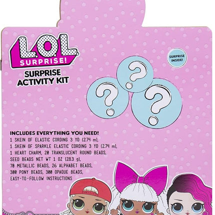 LOL Surprise! Surprise Activity Kit Jewelry Studio by Horizon Group USA.DIY Jewelry Making Kit.Kit Includes 700+ Beads. Alphabet Beads,Round Beads, Metallic Beads,Elastic Cording & More