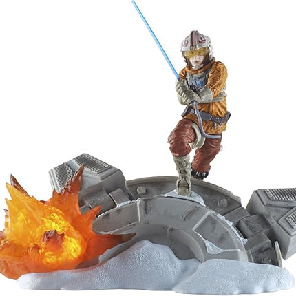 Star Wars Black Series Luke Skywalker Statue Centerpiece - Action Packed Display of a Classic Scene - Light Up Feature - 3 AAA Batteries Not Included - Add More Characters to Build the Scene