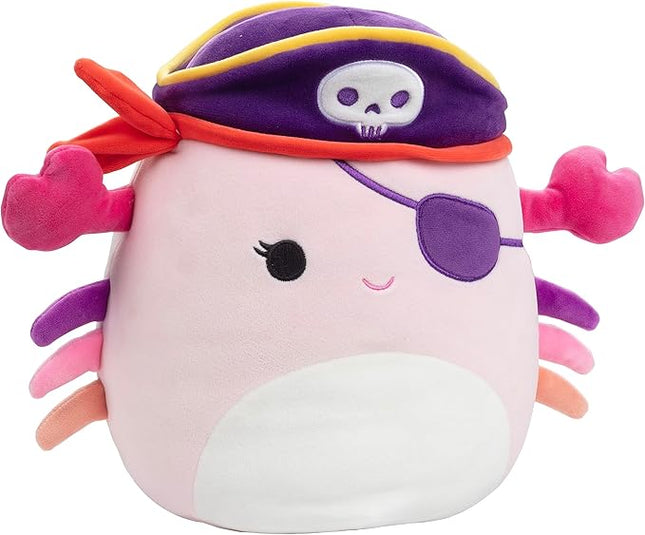 Squishmallows Original 10-Inch Cailey The Pirate Crab - Official Jazwares Halloween Plush - Collectible Soft & Squishy Pillow Stuffed Animal Toy - Amazon Exclusive 2025 - Gift for Kids, Girls & Boys
