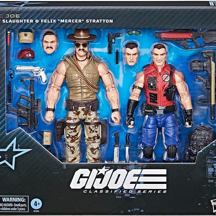 G.I. Joe Classified Series #173, SGT Slaughter & Felix Mercer Stratton, 2 Collectible 6 Inch Action Figures with 26 Accessories