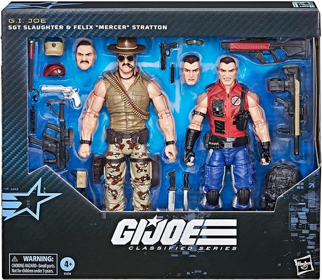 G.I. Joe Classified Series #173, SGT Slaughter & Felix Mercer Stratton, 2 Collectible 6 Inch Action Figures with 26 Accessories