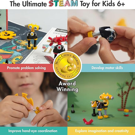 The Off Bits InfoBit Build Your Own Robot Toy Construction Set, Educational Gift STEM Activities Learning Kit, Creative Build and Play Model Kit Steam Toys for 6 7 8 9 10+ Year Old Boys & Girls
