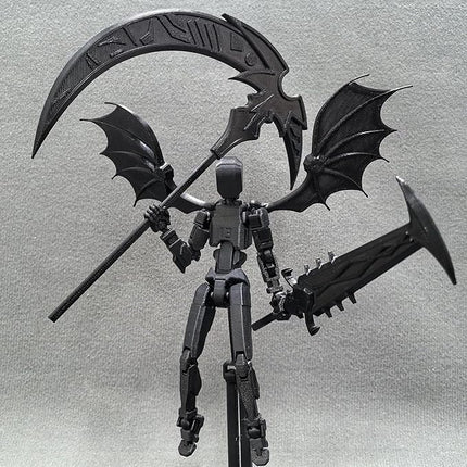 T13 Action Figures Set (Assembly Completed) Lucky 13 Action Figure,3D Printed Robot 13 Action Figure, Dummy 13 Set, for Collectors Desktop Decorations, Black