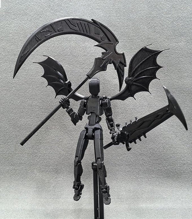 T13 Action Figures Set (Assembly Completed) Lucky 13 Action Figure,3D Printed Robot 13 Action Figure, Dummy 13 Set, for Collectors Desktop Decorations, Black