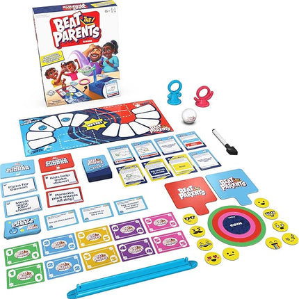 Spin Master Games, Beat The Parents, 2025 Edition with New Challenges & Cards, Friendly Competition Family Game, Family Game Night, 4-8 Players, for Ages 6 & Up