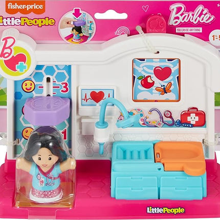 Fisher-Price Little People Toddler Toy Barbie You Can Be Anything Doctor Playset with Figure for Preschool Pretend Play Kids Ages 18+ Months