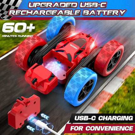 Remote Control Car,RC Cars Toys for 6-12 Year Old Boys, Off Road RC Stunt Car 4WD 360° Rotating Remote Control Cars for Kids, Boys Girls Gifts for Birthday Gift