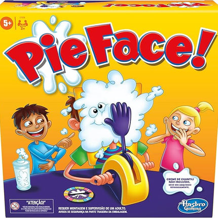 Hasbro Gaming Pie Face Game | Whipped Cream Family Board Game for Kids | Ages 5 and Up | for 2 or More Players | Funny Preschool Games | Kids Gifts