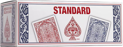 Maverick Playing Cards 12 Pack, Standard Index, Red and Blue Decks, Bulk Playing Cards for Poker, Card Games, and Family Game Night