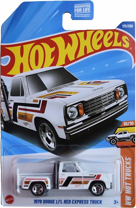 Hot Wheels 1978 Dodge Li'l Red Express Truck, HW Hot Trucks 10/10 [White] 173/250