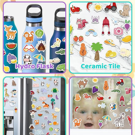 Benresive Reusable Sticker Books for Kids 2-4, Sticker Books for Toddlers 1-3 2-4, Toddler Travel Toys Activities Crafts Gifts - Farm, Animal and Season