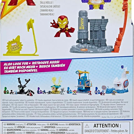 Marvel Stunt Squad Iron Man vs. M.O.D.O.K. Playset, 1.5-Inch Super Hero Action Figures, Toys for Kids Ages 4 and Up