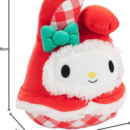 Squishmallows Original 8-Inch Hello Kitty: My Melody Christmas Plush - Official Jazwares Sanrio - Collectible Soft & Squishy Stuffed Animal Toy- 2025 Limited Edition Gift for Kids, Girls & Boys