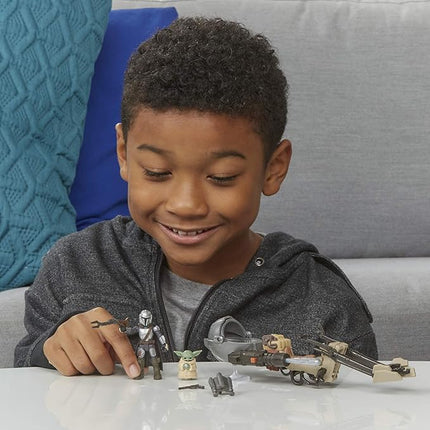 STAR WARS Mission Fleet Expedition Class The Mandalorian The Child Battle for The Bounty 2.5-Inch-Scale Figures and Vehicle, Kids Ages 4 and Up