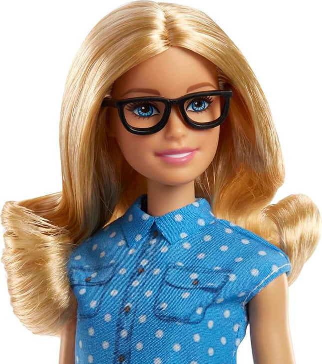 Barbie Teacher Dolls & Playset with Fashion Doll, Small Doll, Furniture & Accessories Including Flipping Blackboard