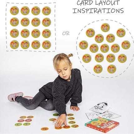 Montessori-Inspired Wooden Matching Game for Toddlers 2-4 Years - Durable, Scratch-Resistant 16 Card Set, Includes Carry Bag - Memory Game for Toddlers 2-4 Years - Cognitive Verbal Skills Development