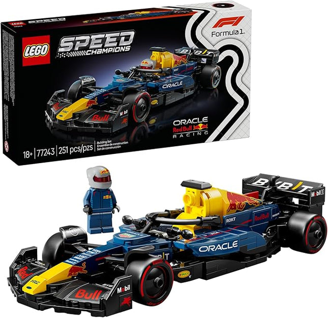 LEGO Speed Champions Oracle Red Bull Racing RB20 F1 Race Car Model Kits - Building Set for Adults, Ages 18+ with Realistic Features - Red Bull DIY Crafts for Display - Gift Idea for F1 Fans - 77243