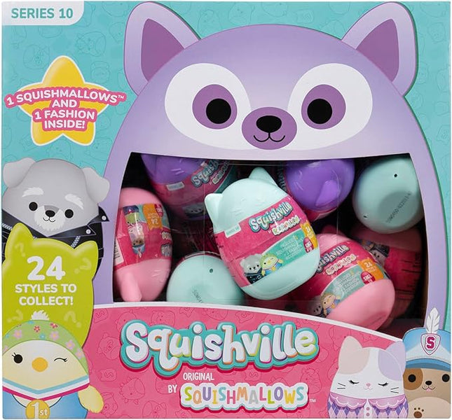 Squishmallows Squishville Series 10 Mini Mystery Plush (24 Pack) Value Pack Official Jazwares Plush - Collectible Soft & Squishy Blind Capsules - Styles May Vary - Gift for Boys, Girls & Kids