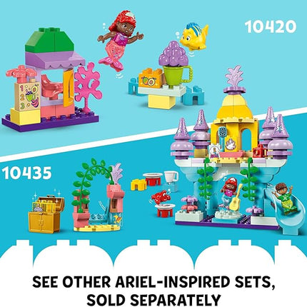 LEGO DUPLO Disney Ariel and Flounder’s Café Stand The Little Mermaid Toy, Educational Toy, Kids Play Food and Fruit, Kids Learning Toy, Building Set for Preschool Kids Ages 2 and Up, 10420