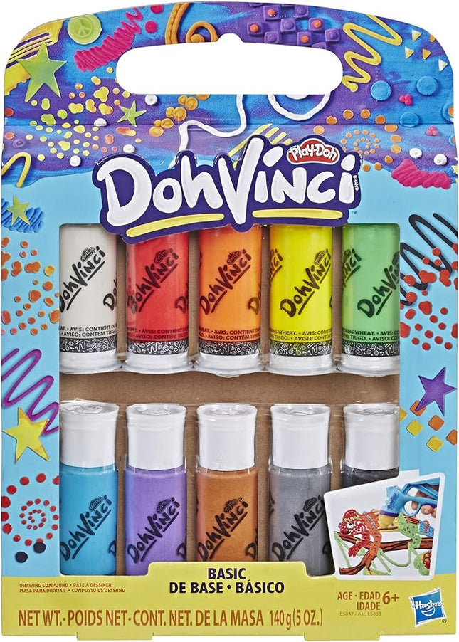 Play-Doh Dohvinci Basic 10 Pack of Colors Brand - Art Supplies for Kids & Tweens